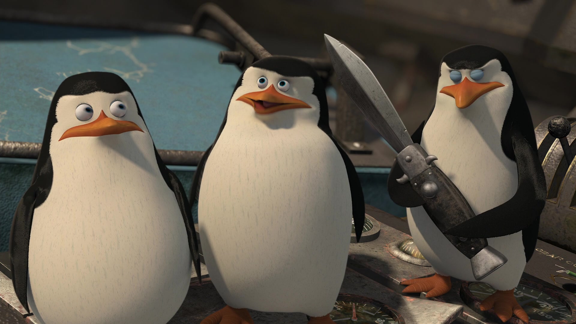 Рико Пингвин с ножом