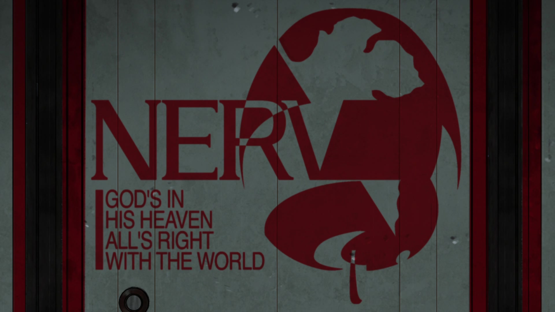 All is a. Nerv эмблема. Nerv Евангелион. God's in his Heaven all's right with the World. Слоган Nerv.